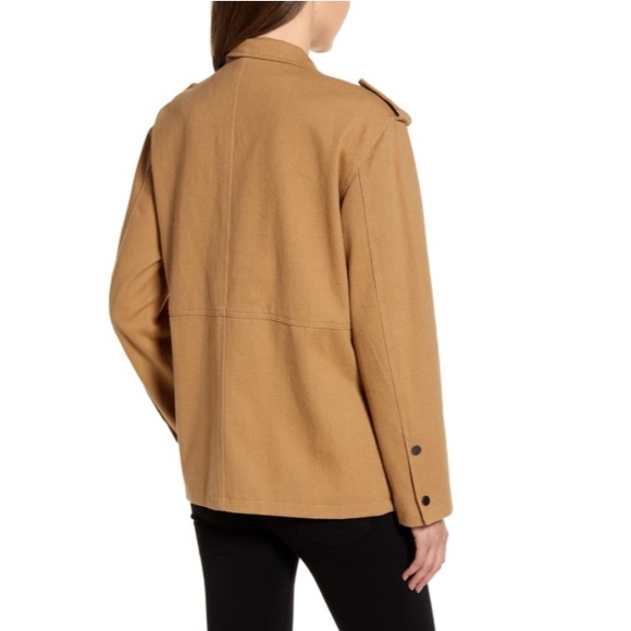 Sold Out AVEC LES FILLES Tan Canvas Cargo Jacket L – Rare, NWT, Military Style - Picture 4 of 8